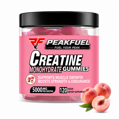 PeakFuel Pre-Workout + Creatine Gummies – Energy, Focus & Muscle Performance Supplements
