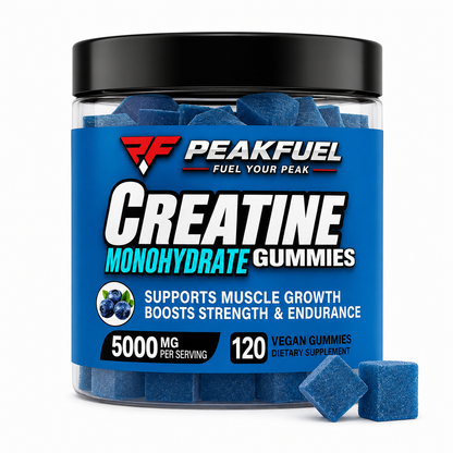 PeakFuel Pre-Workout + Creatine Gummies – Energy, Focus & Muscle Performance Supplements