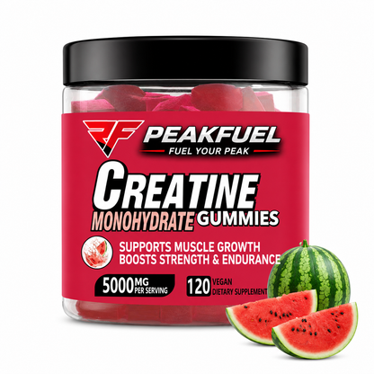 PeakFuel Pre-Workout + Creatine Gummies – Energy, Focus & Muscle Performance Supplements